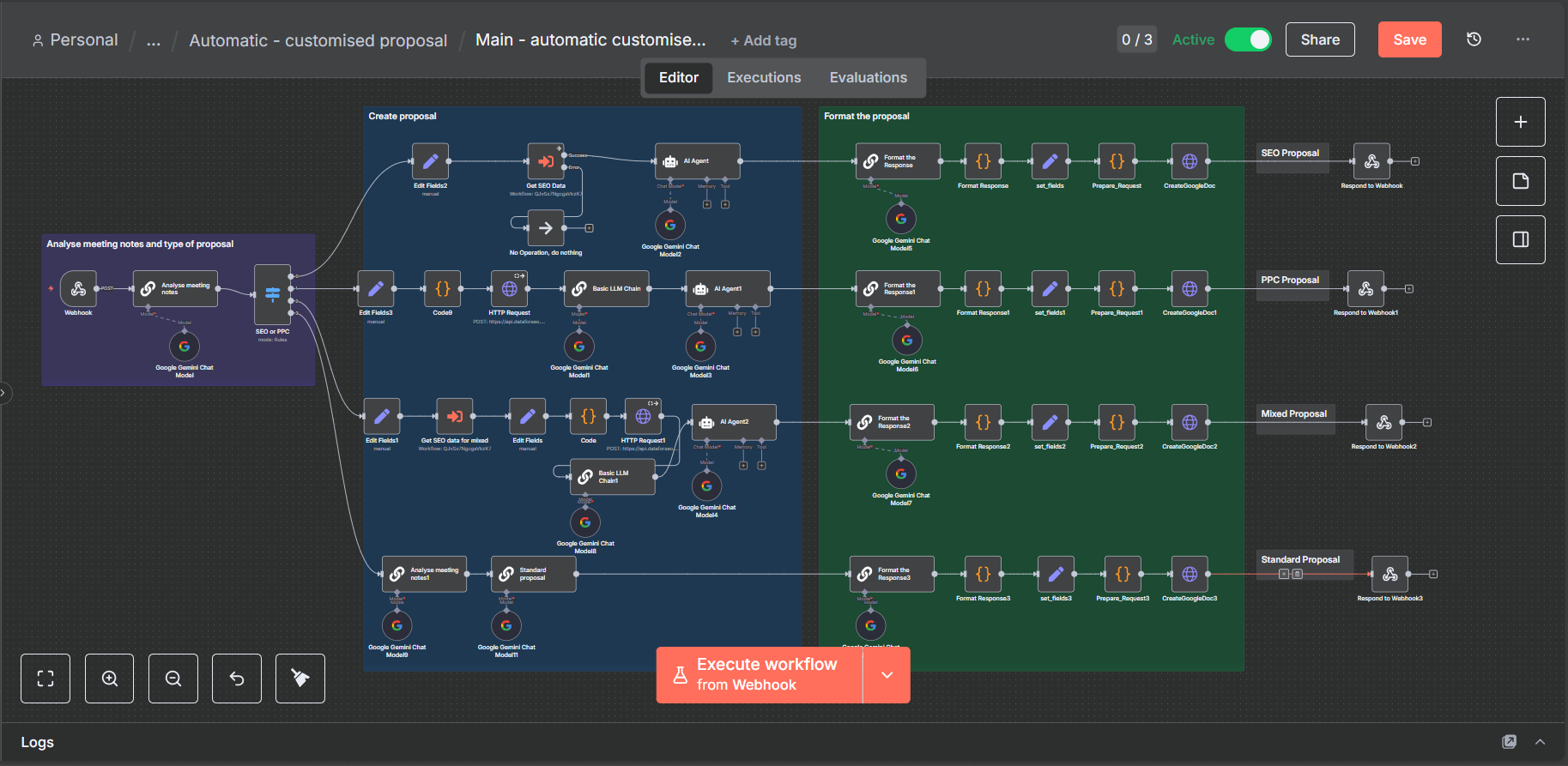 Proposal Automation System screenshot